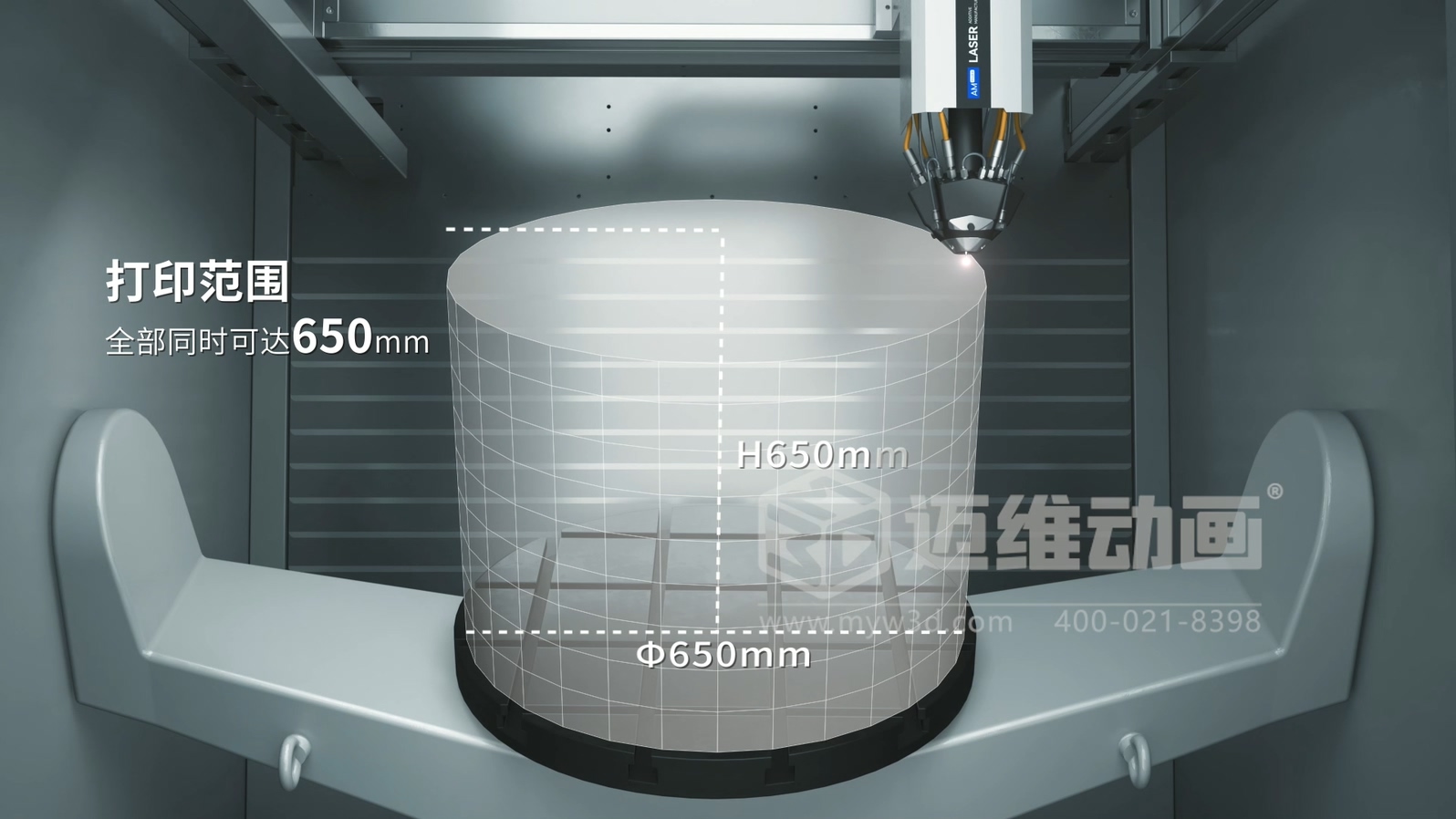 想讓客戶秒懂你的 3D 打印機？用三維動畫展示激光送絲設(shè)備生產(chǎn)工藝，接單更輕松(圖1)
